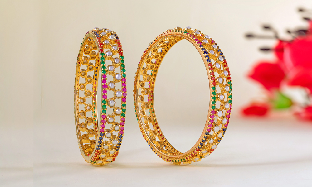 Buy Pearl Bangles Online shopping