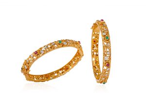 Buy Gold Bangles Online at Krishna Pearls