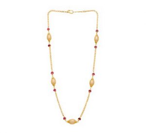 Buy Elegant Ruby and Pearl Necklace at krishna Pearls