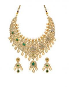 Buy Gold Paachi Necklace Set