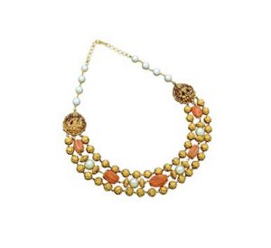 Buy Knotted Gold Pearl Necklace at Krishnapearls