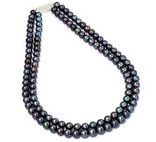 Buy Peacock Grey Pearl Necklace at Krishnapearls