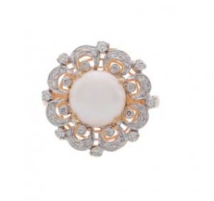 Buy Pearl & Diamonds Statement Finger Ring