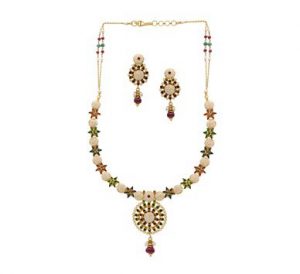Buy Pearl Ruby Emerald Gold Sets