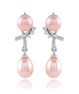 Rose Fresh Water Pearls Earrings