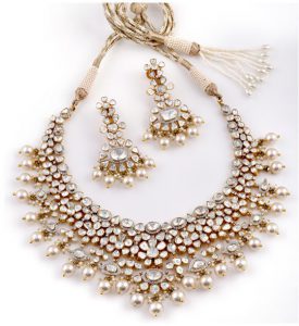 Buy Uncut Diamond Choker Necklace Set