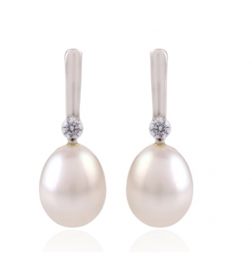 Buy White Pearl Dangle Earrings at Krishnapearls