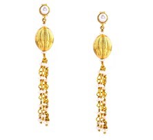 Buy Yellow Pearls Tassel Earrings at Krishnapearls