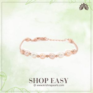 Multicolor Pearls Bracelet crafted in alloy